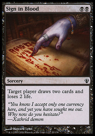 Sign in Blood (Archenemy) Light Play
