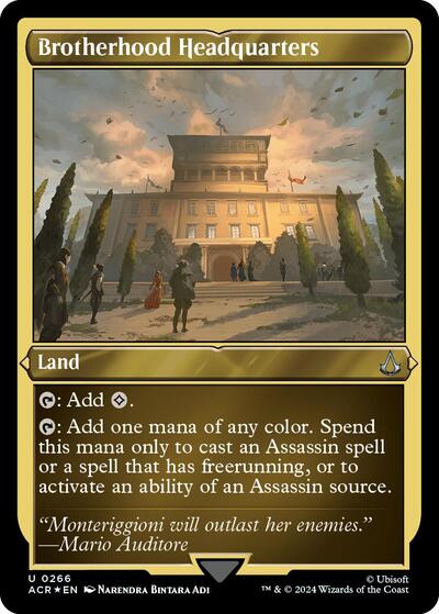 Brotherhood Headquarters (Foil Etched) (Universes Beyond: Assassin's Creed) Light Play Foil
