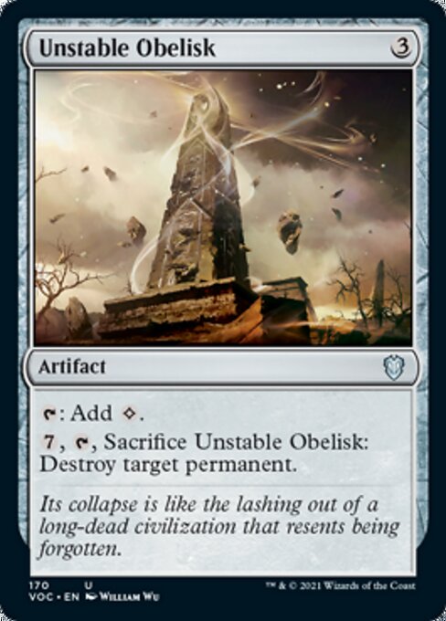 Unstable Obelisk (Commander 2021 Crimson Vow) Light Play