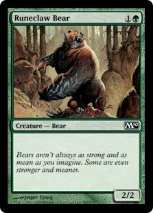Runeclaw Bear (Magic 2010 Core Set) Light Play Foil