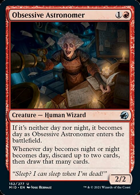 Obsessive Astronomer (Innistrad: Midnight Hunt) Near Mint Foil