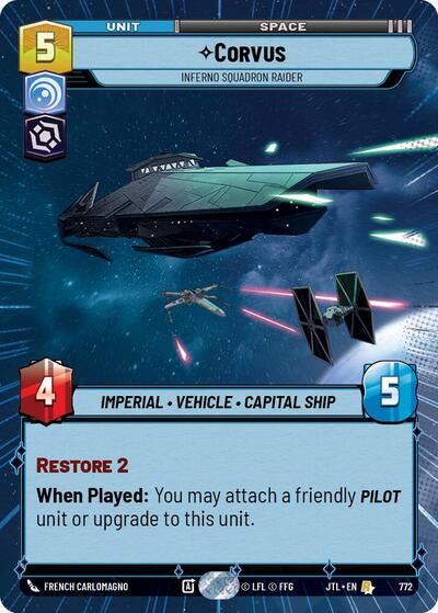 Corvus Inferno Squadron Raider (Hyperspace Foil) (Jump to Lightspeed) Near Mint Foil