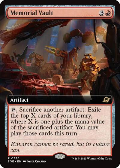 Memorial Vault (Extended Art) (Edge of Eternities) Light Play Foil