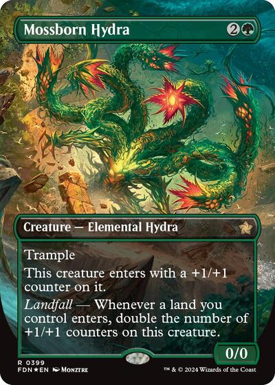 Mossborn Hydra  Borderless   Mana Foil|0|0|0.00