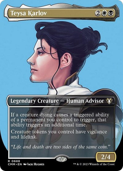 Teysa Karlov (Borderless) (Commander Masters) Light Play