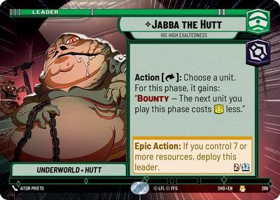 Jabba the Hutt His High Exaltedness (Hyperspace) (Shadows of the Galaxy) Near Mint