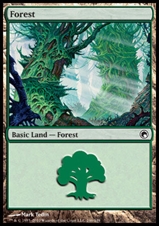 Forest (246) (Scars of Mirrodin) Light Play Foil