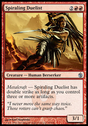 Spiraling Duelist (Mirrodin Besieged) Light Play Foil