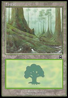 Forest (348) (Mercadian Masques) Light Play Foil
