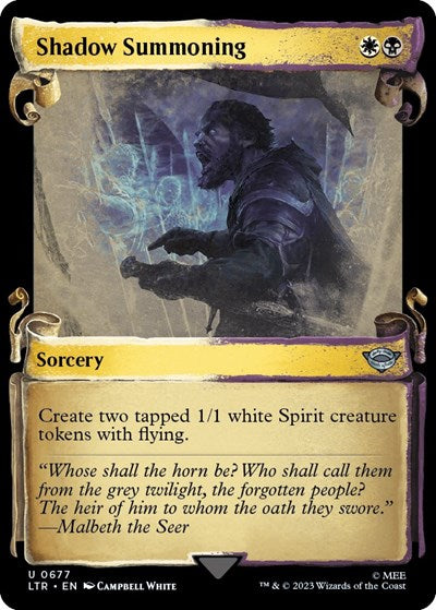 Shadow Summoning (Showcase Scrolls) (Universes Beyond: The Lord of the Rings: Tales of Middle-earth) Near Mint