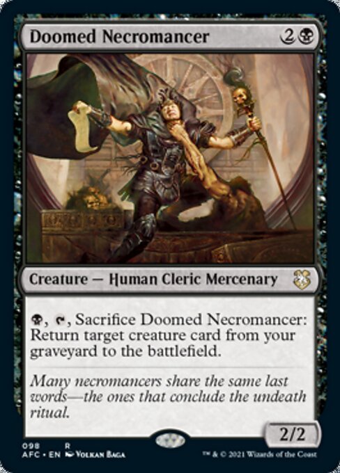 Doomed Necromancer (Commander 2021 Forgotten Realms) Medium Play