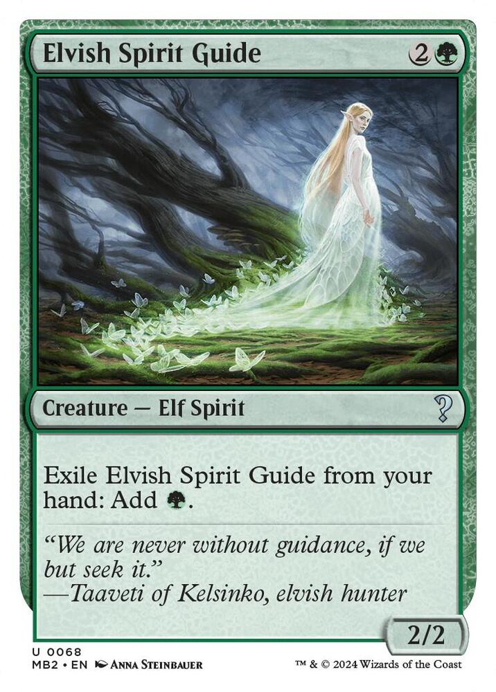 Elvish Spirit Guide (White Border) (Mystery Booster 2) Light Play