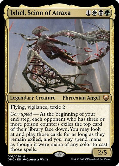 Ixhel, Scion of Atraxa (Commander: Phyrexia: All Will Be One) Light Play Foil