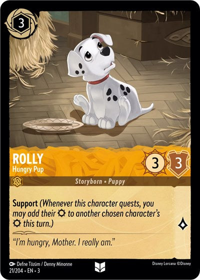 Rolly - Hungry Pup (Into the Inklands) Near Mint Cold Foil