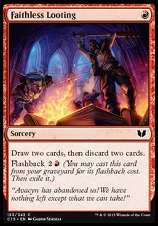 Faithless Looting (Commander 2015) Medium Play