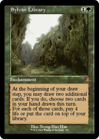 Sylvan Library (Retro Frame) (Dominaria Remastered) Near Mint Foil