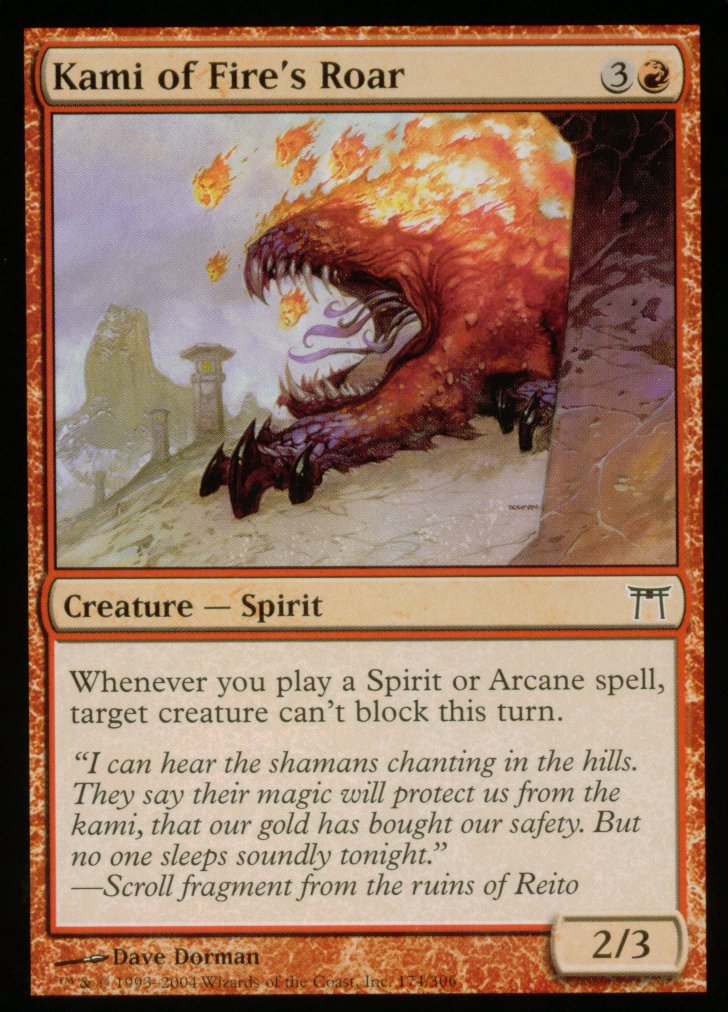 Kami of Fire's Roar (Champions of Kamigawa) Light Play