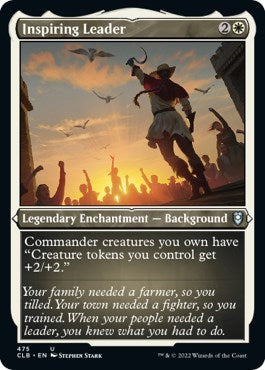Inspiring Leader (Etched Foil) (Commander Legends: Battle for Baldur's Gate) Light Play Foil