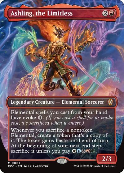 Ashling, the Limitless (Borderless) (Commander: Lorwyn Eclipsed) Medium Play Foil