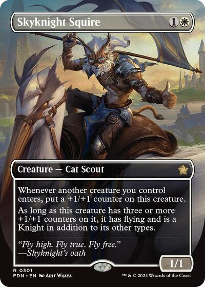 Skyknight Squire (Borderless) (Foundations) Light Play