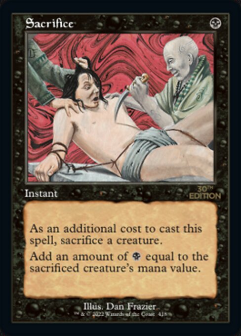 Sacrifice (Retro Frame) (30th Anniversary Edition) Near Mint