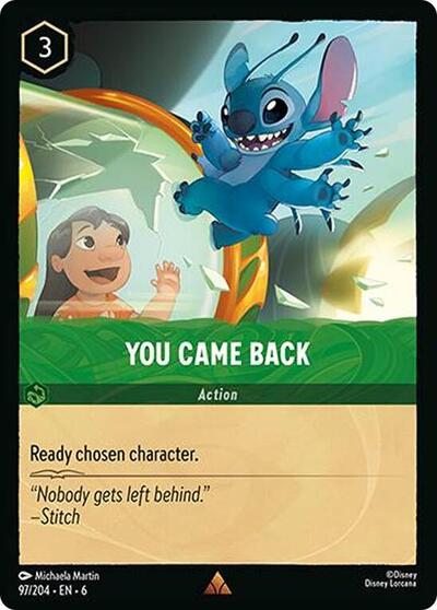 You Came Back (Azurite Sea) Near Mint Cold Foil