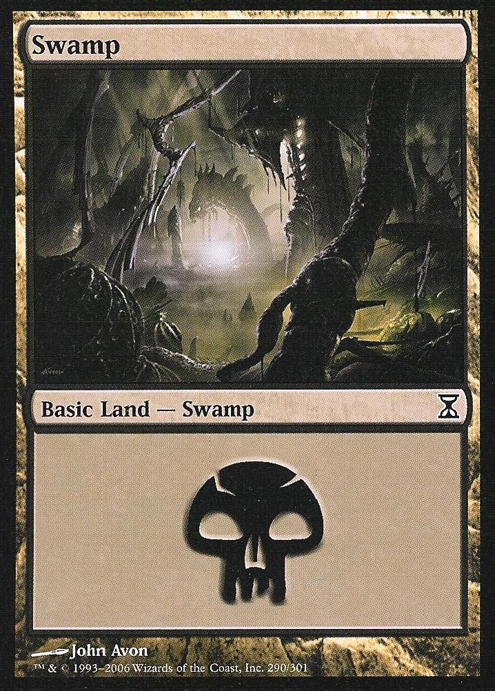 Swamp (290) (Time Spiral) Light Play Foil