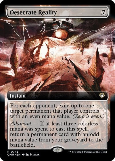 Desecrate Reality (Extended Art) (Commander Masters) Near Mint