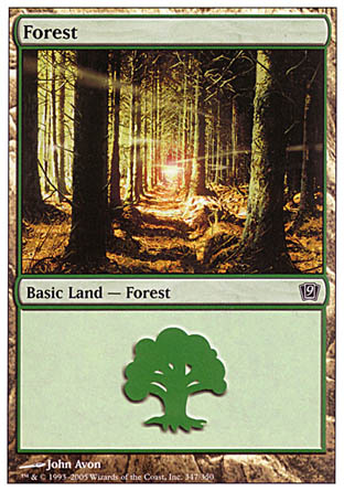 Forest (347) (9th Edition) Heavy Play