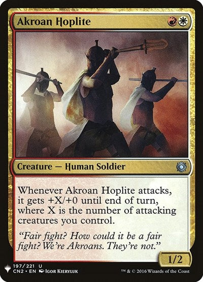 Akroan Hoplite (Mystery Booster) Light Play