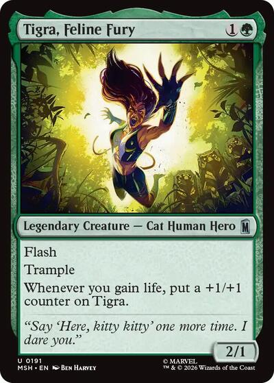 Tigra, Feline Fury (Marvel Super Heroes) Near Mint Foil