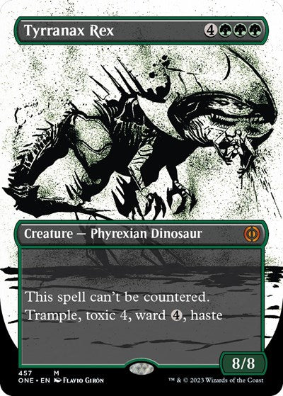 Tyrranax Rex (Showcase) (Step-and-Compleat Foil) (Phyrexia: All Will Be One) Near Mint Foil