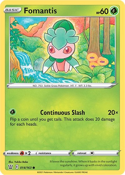 Fomantis (SWSH05: Battle Styles) Light Play Reverse Holofoil