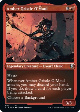 Amber Gristle O'Maul (Etched Foil) (Commander Legends: Battle for Baldur's Gate) Near Mint Foil