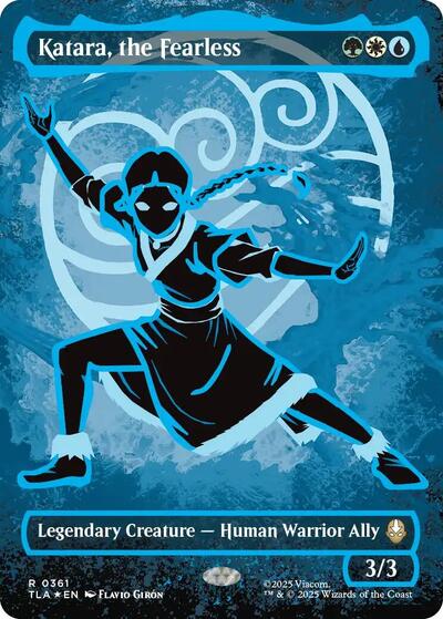 Katara, the Fearless (Borderless) (Neon Ink Foil) (Avatar: The Last Airbender) Near Mint Foil