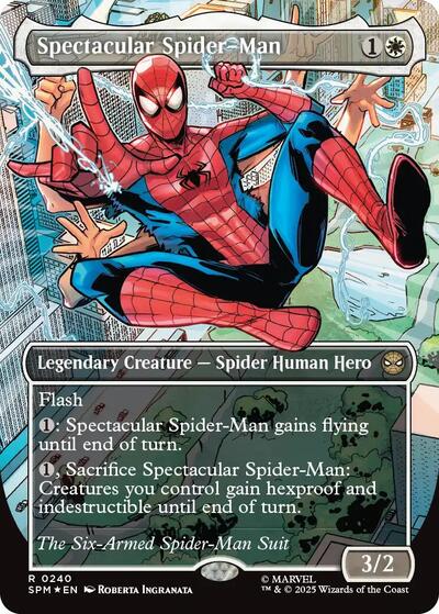 Spectacular Spider-Man (0240) (Borderless) (Textured Foil) (Marvel's Spider-Man) Near Mint Foil