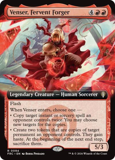 Venser, Fervent Forger (Extended Art) (Commander: Reality Fracture) Near Mint