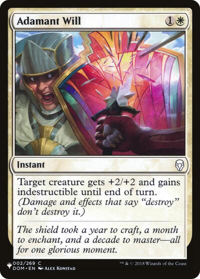 Adamant Will (The List) Near Mint