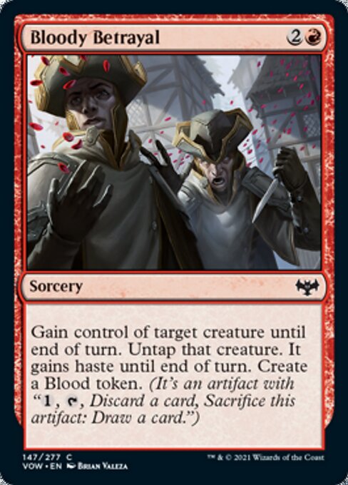 Bloody Betrayal (Innistrad: Crimson Vow) Light Play Foil