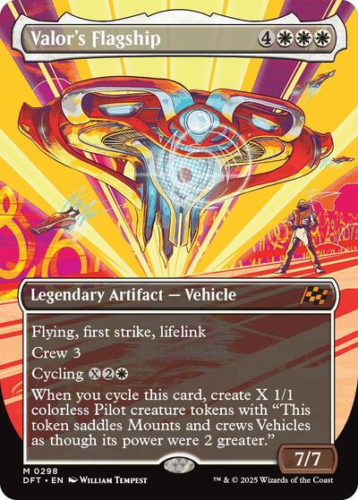 Valor's Flagship (Borderless) (Aetherdrift) Light Play Foil