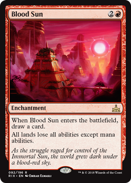 Blood Sun (Rivals of Ixalan) Light Play Foil