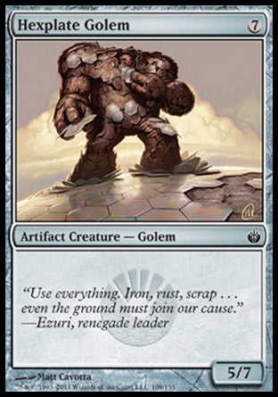 Hexplate Golem (Mirrodin Besieged) Medium Play Foil
