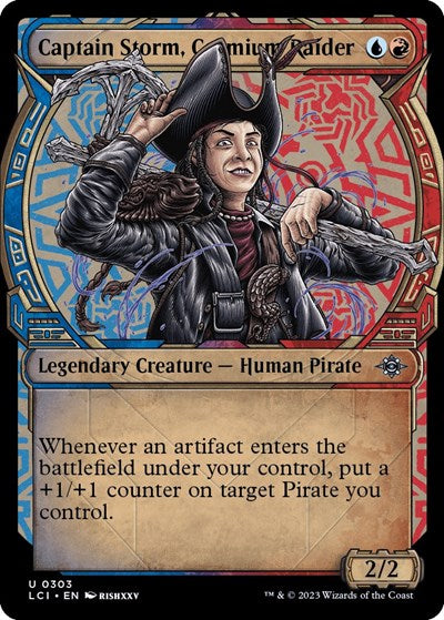 Captain Storm, Cosmium Raider (Showcase) (The Lost Caverns of Ixalan) Light Play Foil