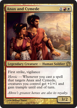 Anax and Cymede (Theros) Medium Play Foil