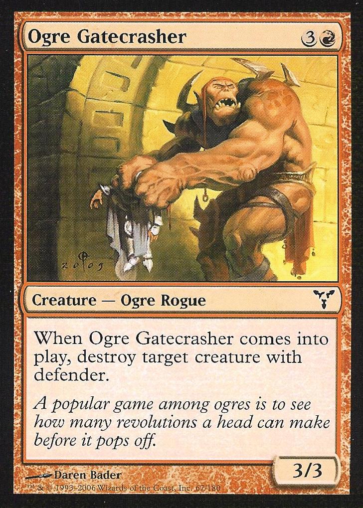 Ogre Gatecrasher (Dissension) Light Play Foil