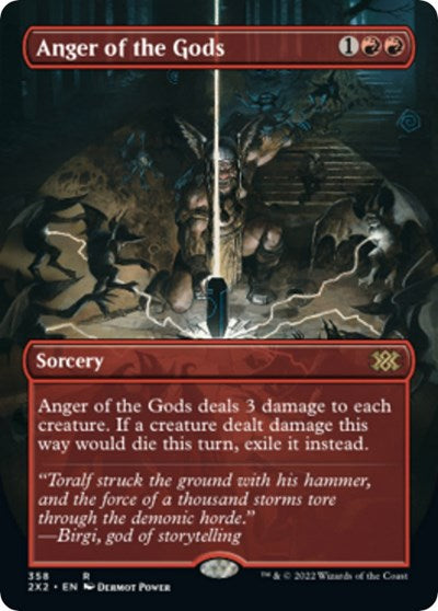 Anger of the Gods (Borderless) (Double Masters 2022) Light Play Foil