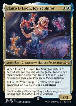 Claire D'Loon, Joy Sculptor (Unfinity) Light Play Foil
