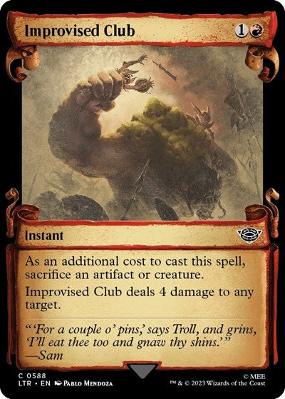 Improvised Club (Showcase Scrolls) (Universes Beyond: The Lord of the Rings: Tales of Middle-earth) Near Mint