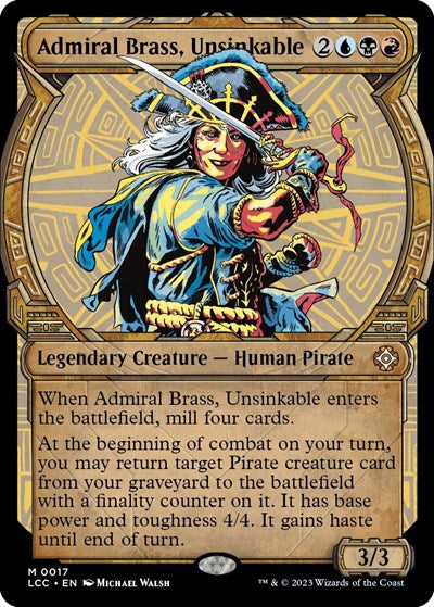 Admiral Brass, Unsinkable (Showcase) (Commander: The Lost Caverns of Ixalan) Near Mint