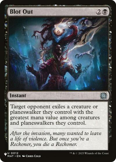 Blot Out (The List) Near Mint